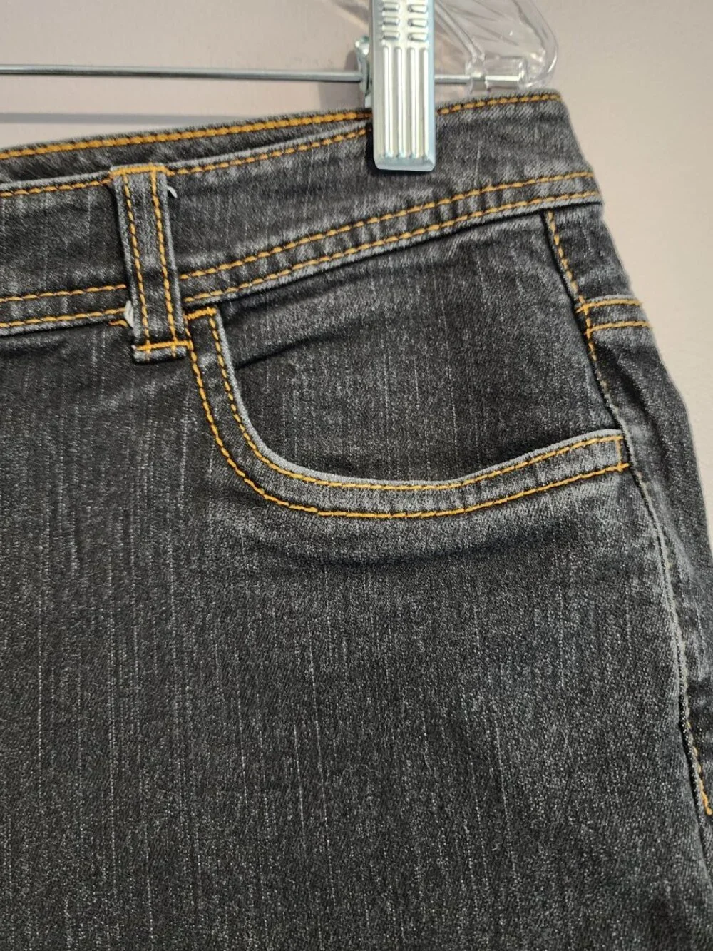 2/$30 Woman Within Modern Fit Dark Wash Blue Jean Shorts Size 14W - Picture 4 of 9